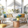 stripe sofa grey